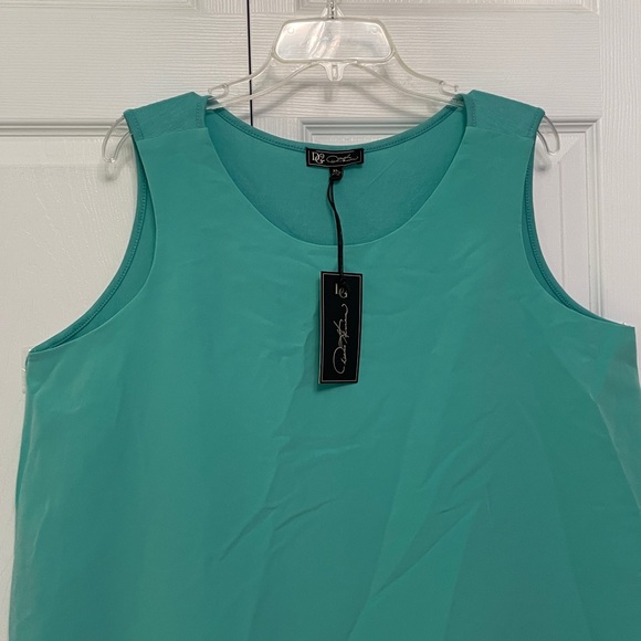 NWT DG2 by Diane Gilman Double Front Layer Dressy Tank Top Blouse XL - Picture 3 of 14